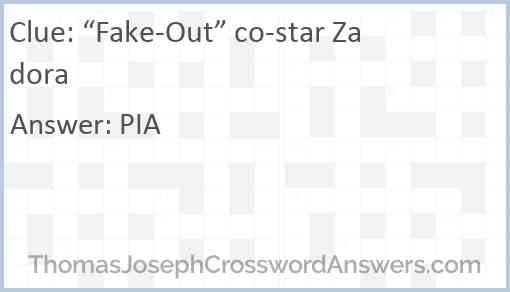 “Fake-Out” co-star Zadora Answer
