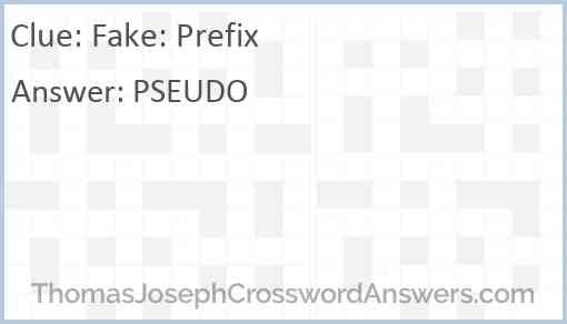 Fake: Prefix Answer