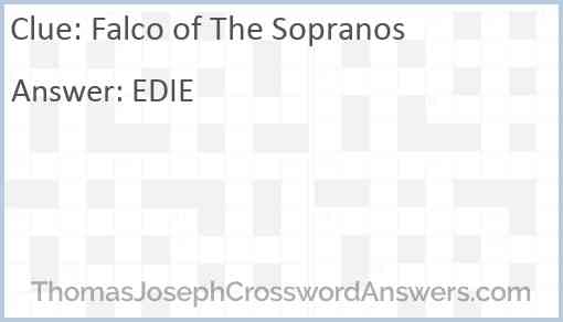 Falco of “The Sopranos” Answer