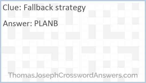 Fallback strategy Answer