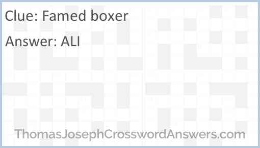 Famed boxer Answer