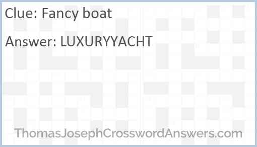 Fancy boat Answer