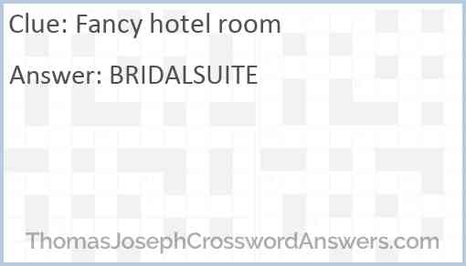 Fancy hotel room Answer