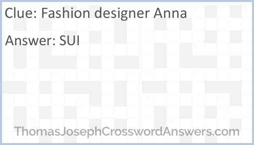 Fashion designer Anna Answer