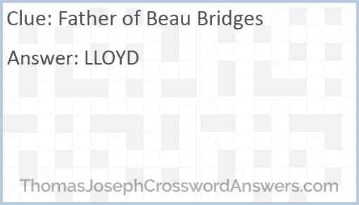 Father of Beau Bridges Answer