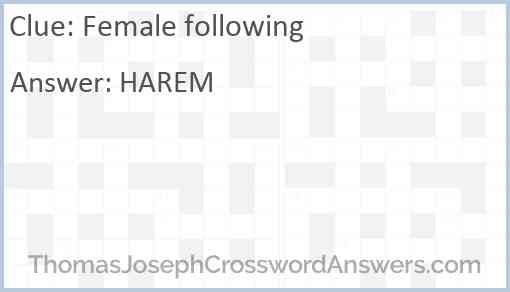 Female following Answer