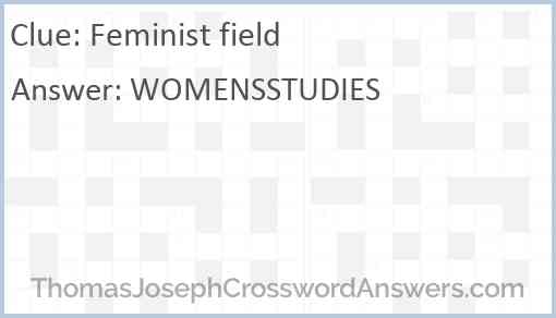 Feminist field Answer