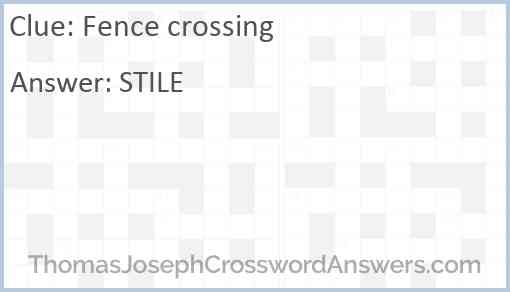 Fence crossing Answer