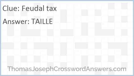 Feudal tax Answer
