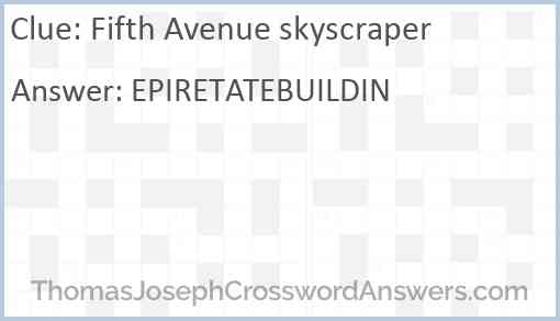 Fifth Avenue skyscraper Answer