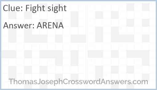 Fight sight Answer
