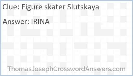 Figure skater Slutskaya Answer