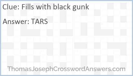 Fills with black gunk Answer