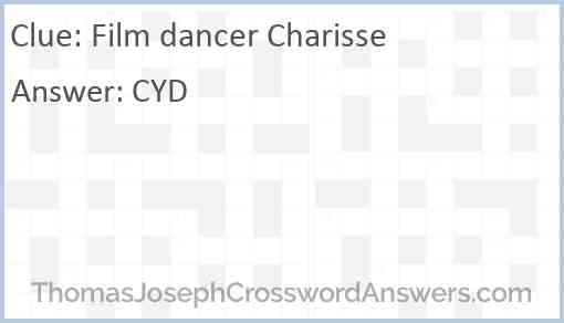 Film dancer Charisse Answer