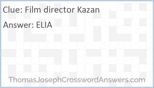 Film director Kazan Answer