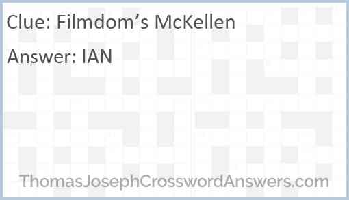 Filmdom’s McKellen Answer