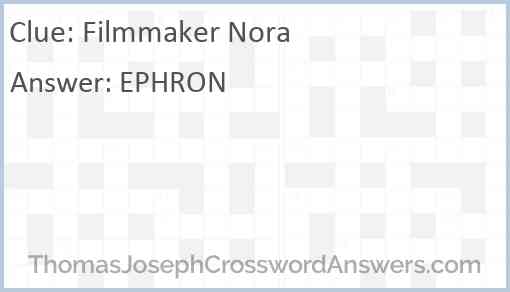 Filmmaker Nora Answer