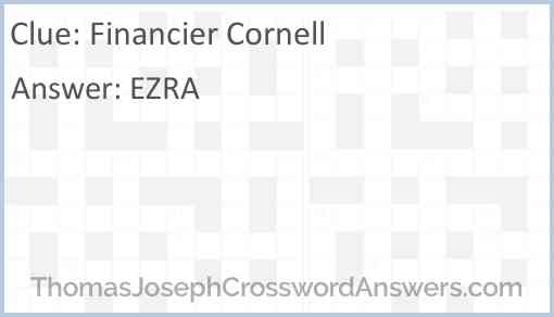 Financier Cornell Answer