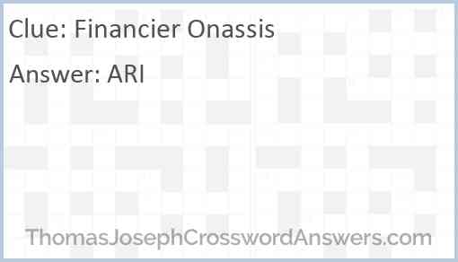 Financier Onassis Answer