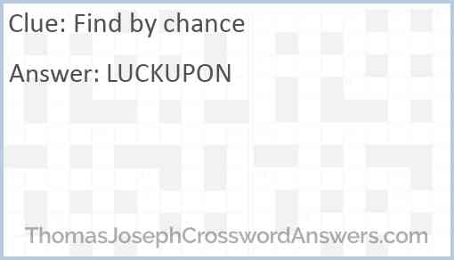 Find by chance Answer