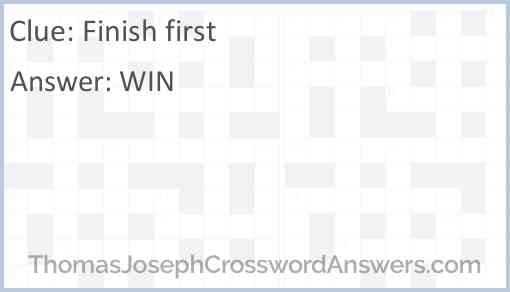 Finish first Answer