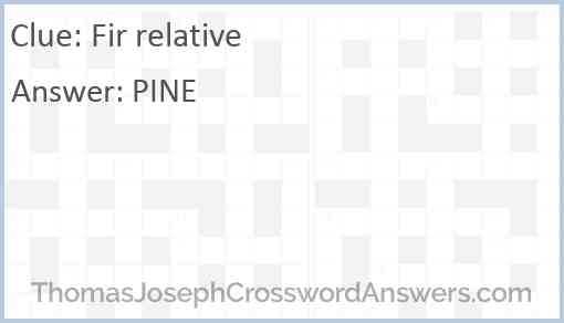 Fir relative Answer