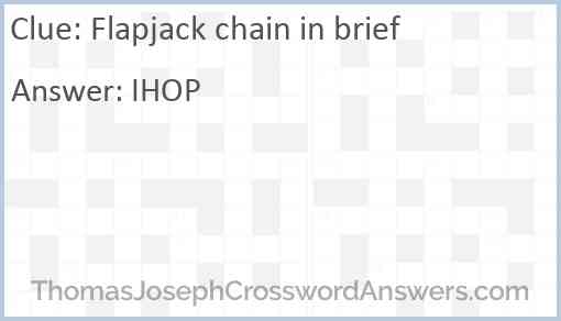 Flapjack chain in brief Answer