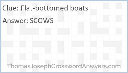 Flat-bottomed boats Answer