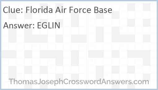Florida Air Force Base Answer
