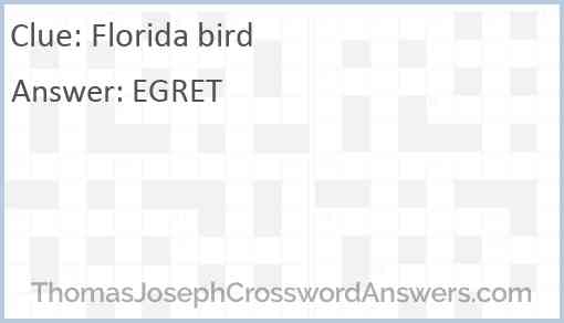 Florida bird Answer
