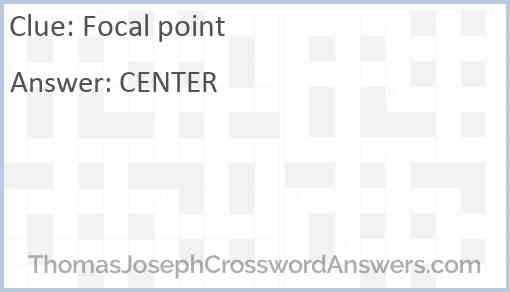 Focal point Answer