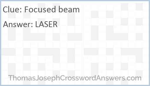 Focused beam Answer
