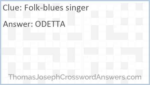 Folk-blues singer Answer