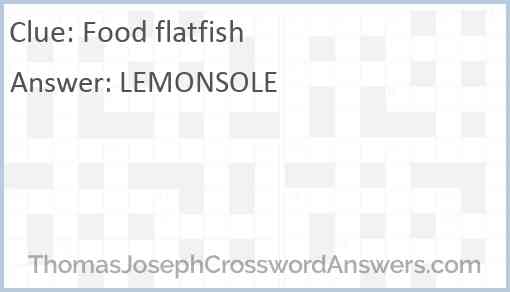 Food flatfish Answer