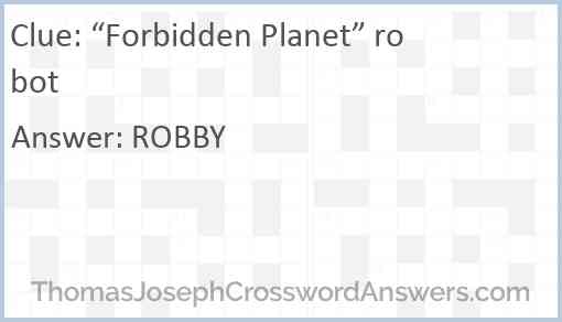 “Forbidden Planet” robot Answer