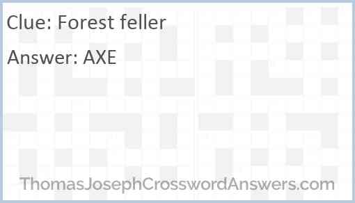 Forest feller Answer