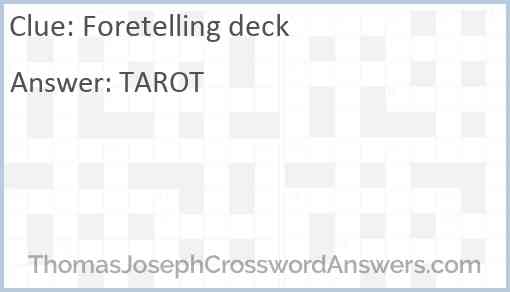 Foretelling deck Answer