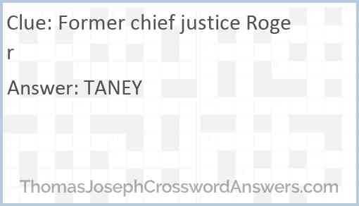 Former chief justice Roger Answer