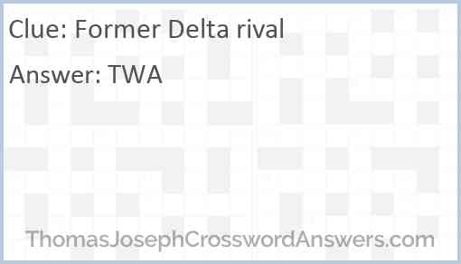 Former Delta rival Answer