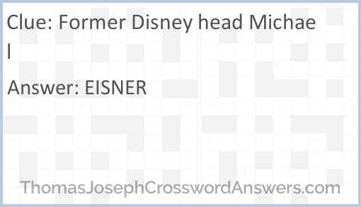 Former Disney head Michael Answer