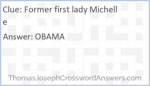 Former first lady Michelle Answer