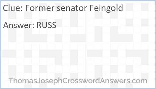 Former senator Feingold Answer