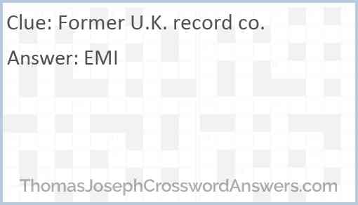 Former U.K. record co. Answer