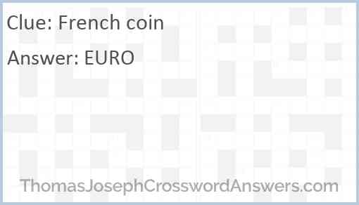 French coin Answer