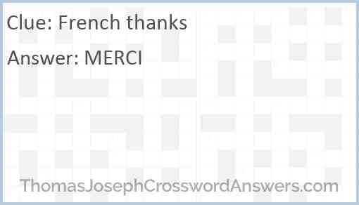 French thanks Answer