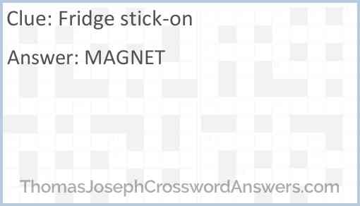 Fridge stick-on Answer