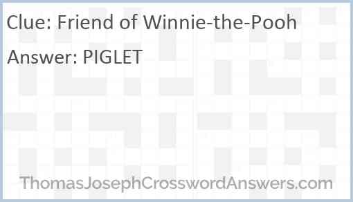 Friend of Winnie-the-Pooh Answer