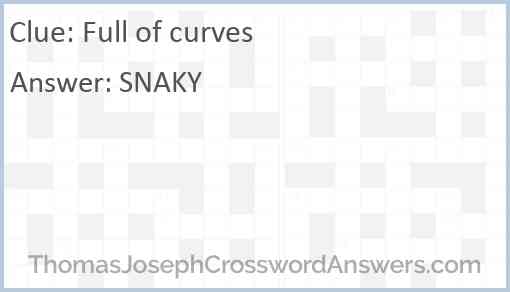 Full of curves Answer