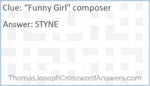 “Funny Girl” composer Answer