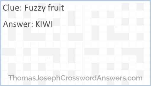 Fuzzy fruit Answer